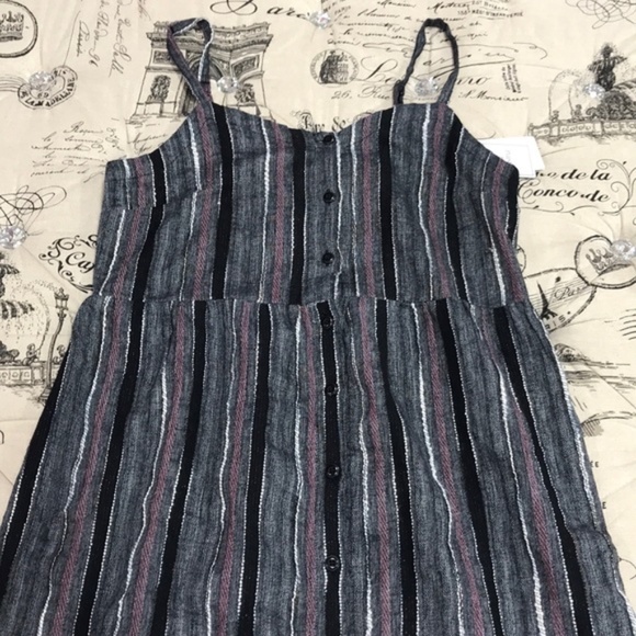 Susina Nordstrom Textured Stripe Button-front Mid Dress - Picture 4 of 6